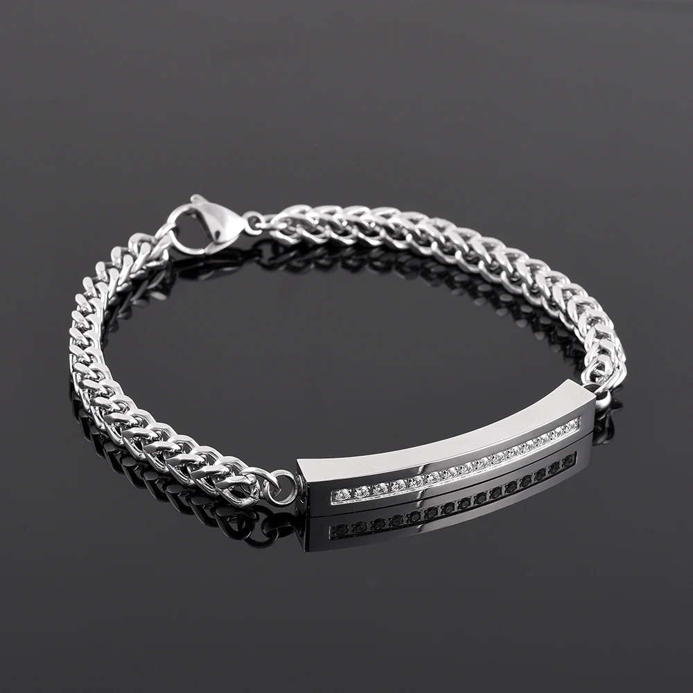 Браслет для пояса из нержавеющей стали 316L с инкрустацией стразами|bracelets for|stainless