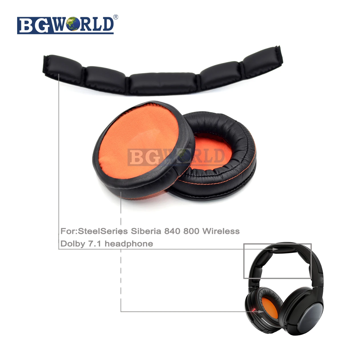 Сменные амбушюры повязка на голову подушка для SteelSeries Siberia 840 800 беспроводная