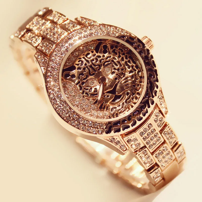 

2019 New Hot-selling Watches High-end Chain Watch Female Watch Leopard Print Crystal Rhinestone Fashion & Casual Chronograph