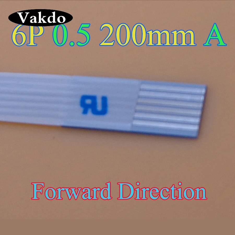 Гибкий плоский кабель FFC FPC 2-500 шт./лот 0 5 мм 6 контактов длина спереди 200 ширина 3