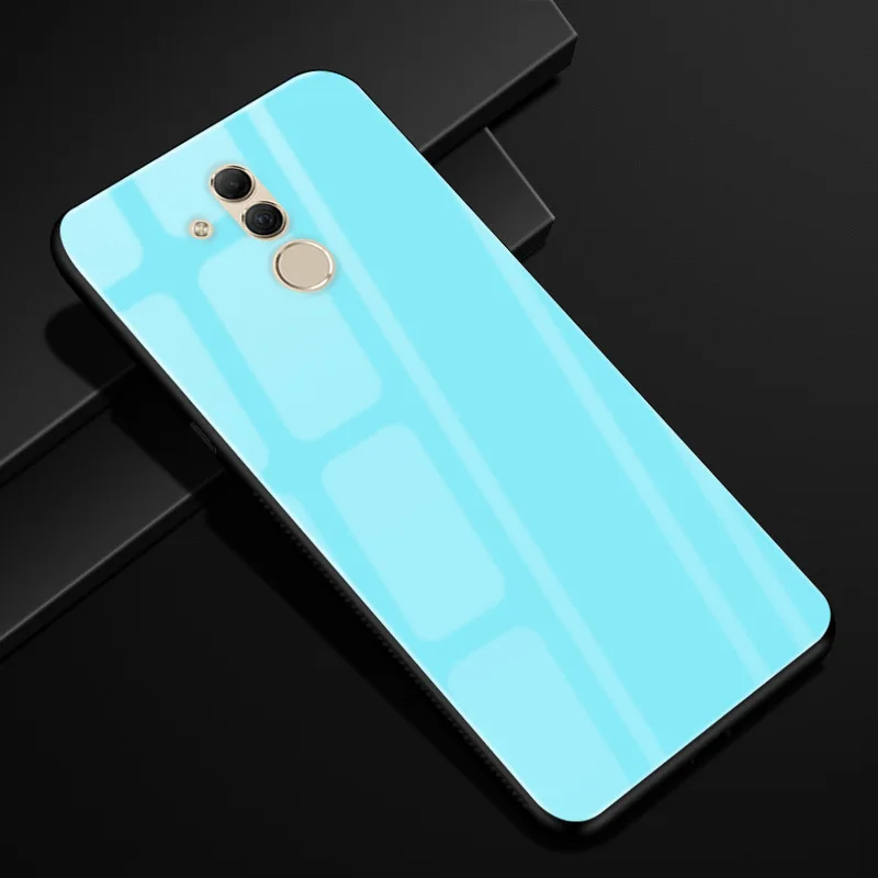 05 Для huawei mate 20 lite чехол Чехол из закаленного стекла для телефона черный ТПУ бампер чехол для huawei mate 20 lite стеклянная крышка mate 20 lite - Цвет: 05
