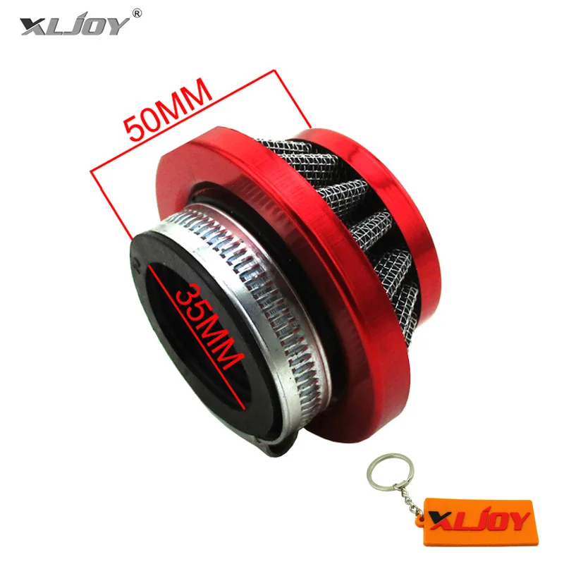 Красный воздушный фильтр XLJOY 35 мм для 50cc 70cc 90cc 110cc 125cc Honda Yamaha Kawasaki Suziki ATV Quad Go Kart