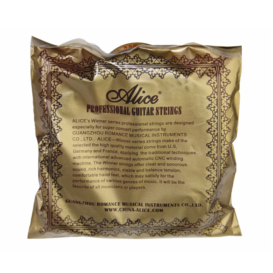 Электрические басовые струны Alice с шестигранным сердечником из никелевого