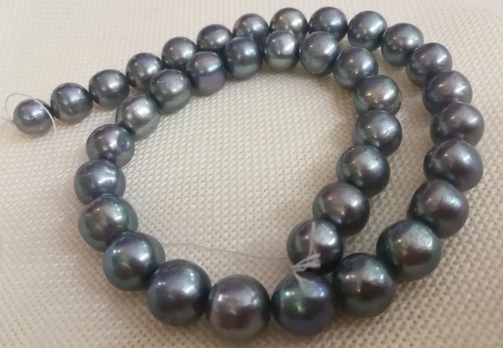 Натуральный жемчуг 12 мм серый цвет пресноводный свободные бусины DIY подарок один