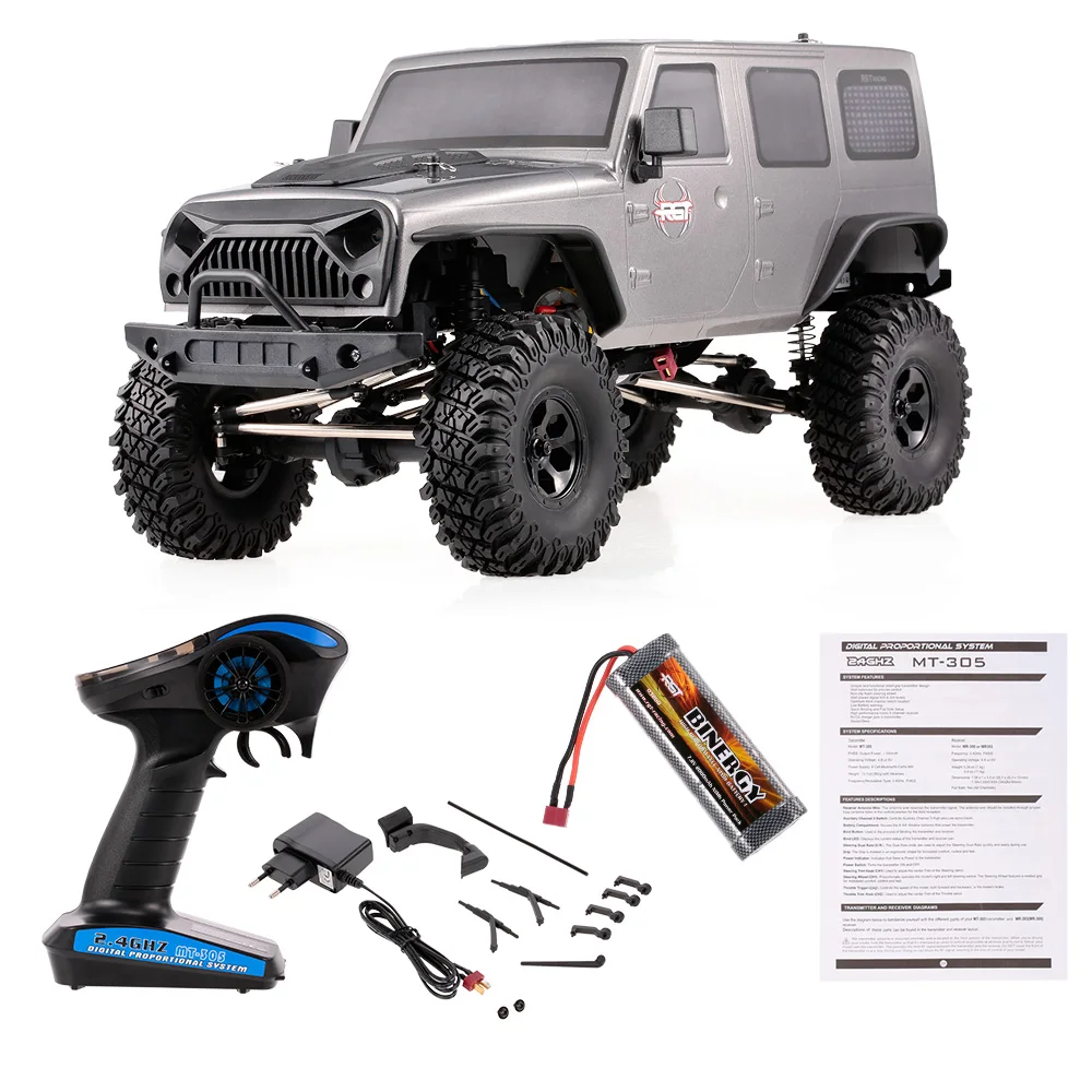 86100 Радиоуправляемый автомобиль 1/10 2 4G 4WD RC Рок Гусеничный внедорожник