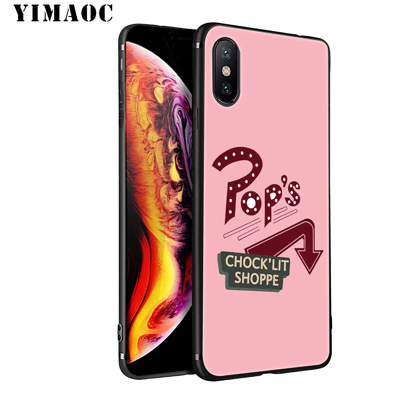 Мягкий силиконовый чехол YIMAOC для iPhone 11 Pro XS Max XR X 6 6S 7 8 Plus 5 5S SE 10 черный