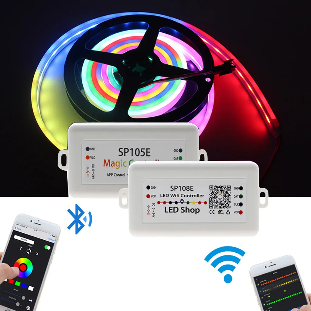 SP105E Bluetooth SP107E музыка SP108E Wi-Fi светодиодный контроллер для WS2812B WS2811 Светодиодный