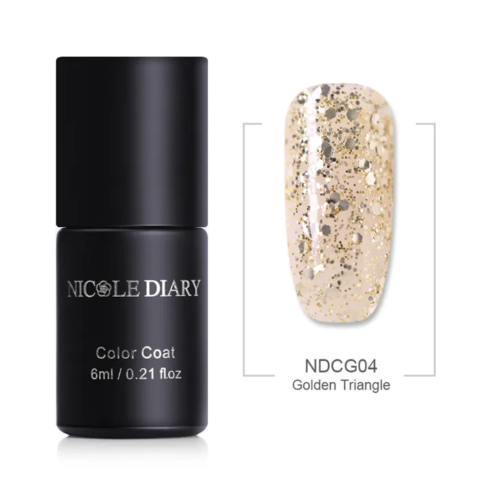 NICOLE DIARY 6 мл голографический Гель-лак для ногтей лазерный Блеск Блестки полоса Гель-лак замачиваемый УФ-гель для ногтей лак - Цвет: NDCG04