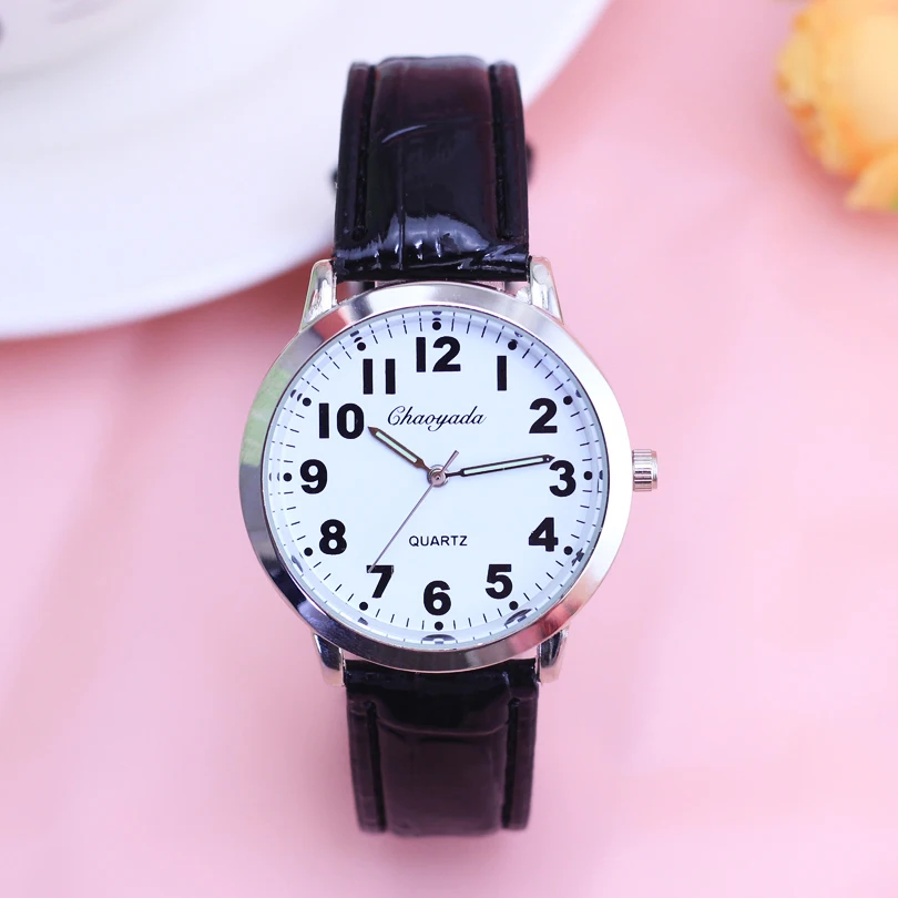 

2018 cyd brand women men ladies digital quartz wristwatches girls leather Luminous Hands Litchi grain gifts electronic watches
