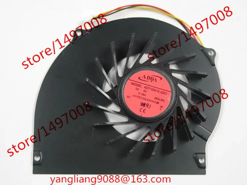 ADDA AD7105HX GD3 NAL90 DC 5V 0.18A 3 жильный Сервер вентилятор охлаждения|server fan|dc 5v fan5v dc fan |