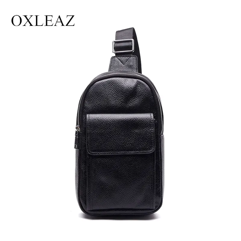 OXLEAZ повседневные мужские нагрудные сумки из натуральной кожи сумка на плечо