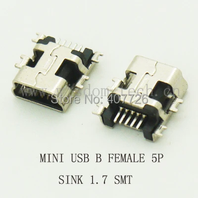 10 шт. мини USB Разъем B Тип 5pin SMT печатная плата раковина 1 7 разъем гнездо 2 0|connector