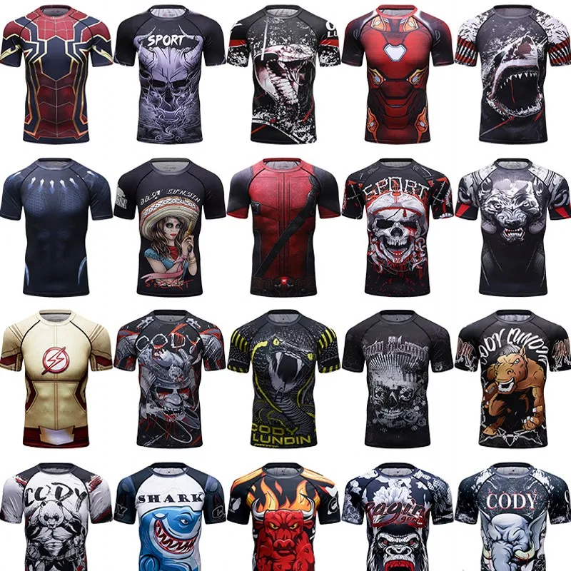 Новинка бойцовская футболка для муай тай бокса Для MMA с коротким рукавом Мужская