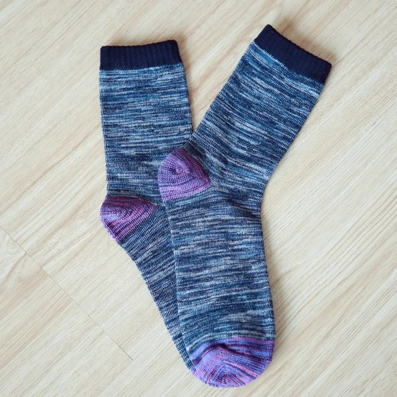 

men winter classic retro thick line cotton socks male vintage medium tube socks 5pairs/lot