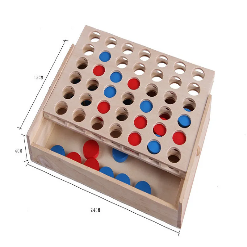 

Foreign Trade New Educational Toys Rubber Wooden Boxed Multi-color Four-game Four-game Chess