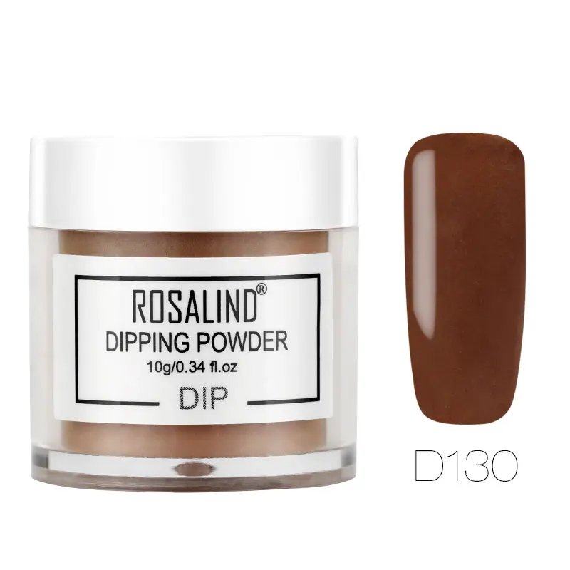 D130 ROSALIND 10 г Dip порошок для ногтей натуральный цвет голографический Блеск акриловая пудра для дизайна ногтей нет необходимости лампа для лечения окуня порошок для ногтей - Цвет: D130