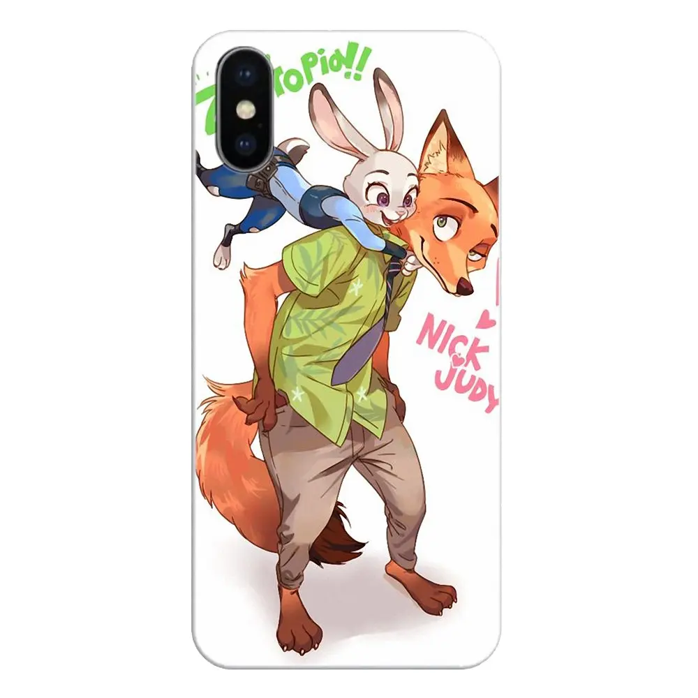 Phone Covers For Xiaomi Redmi 4X S2 3S Note 3 4 5 6 6A Por Pocophone F1 Mi Nick Wilde and Judy Hopps Zootopia Crazy Animal Art |