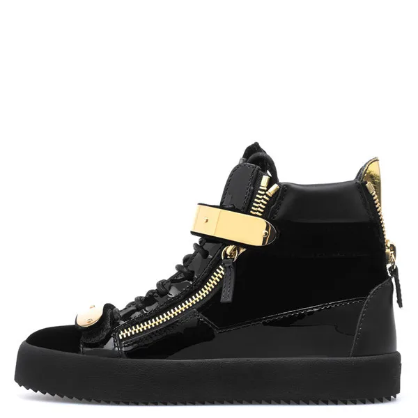 SHOOEGLE Chaussures Homme; мужские высокие кроссовки; цвет золотой, металлический; Украшенные балетки в стиле пэчворк; повседневные мужские кроссовки на шнуровке