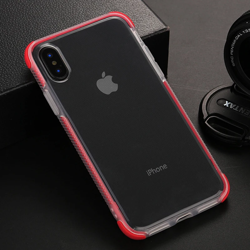 Dual Layers Shockproof Clear Case for iphone X XR XS MAX 10 7 8 6s 6 Plus 6D Gasbag Full body Soft Cover Samsung galaxy S9 |