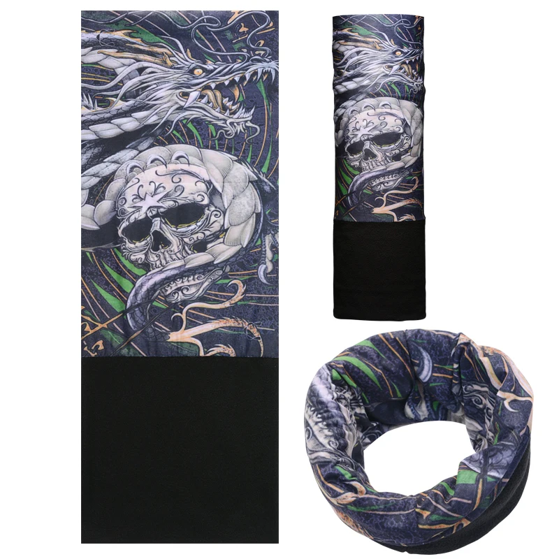 ROCKBROS зимняя флисовая маска для лица бесшовная бандана Балаклава шарф