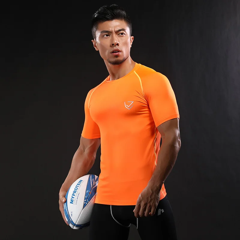 New Arrived Men Fashion Fitness Body Building Male Shirt Short Sleeves T-shirt 6 Colorful Clothing Soft Comfortable | Мужская одежда