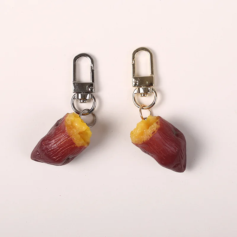 Мода горячей Корея моделирование смолы сладкого картофеля брелок для ключей