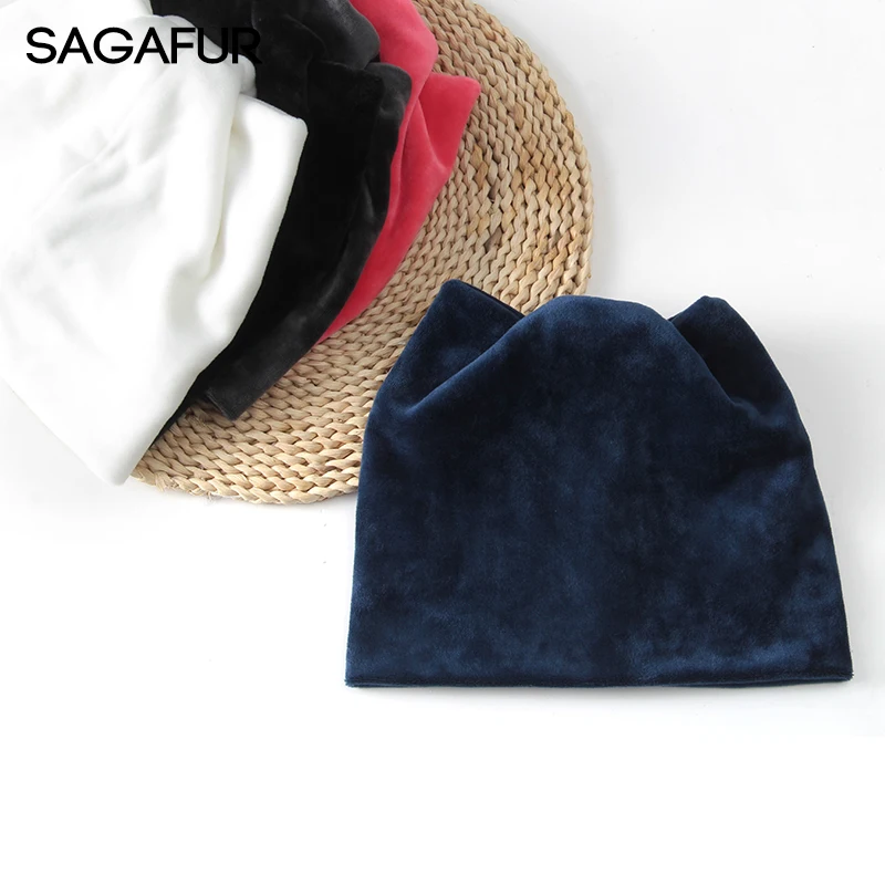 Однотонная Толстая шапка женские зимние фланелевые шапки для дам мягкая теплая