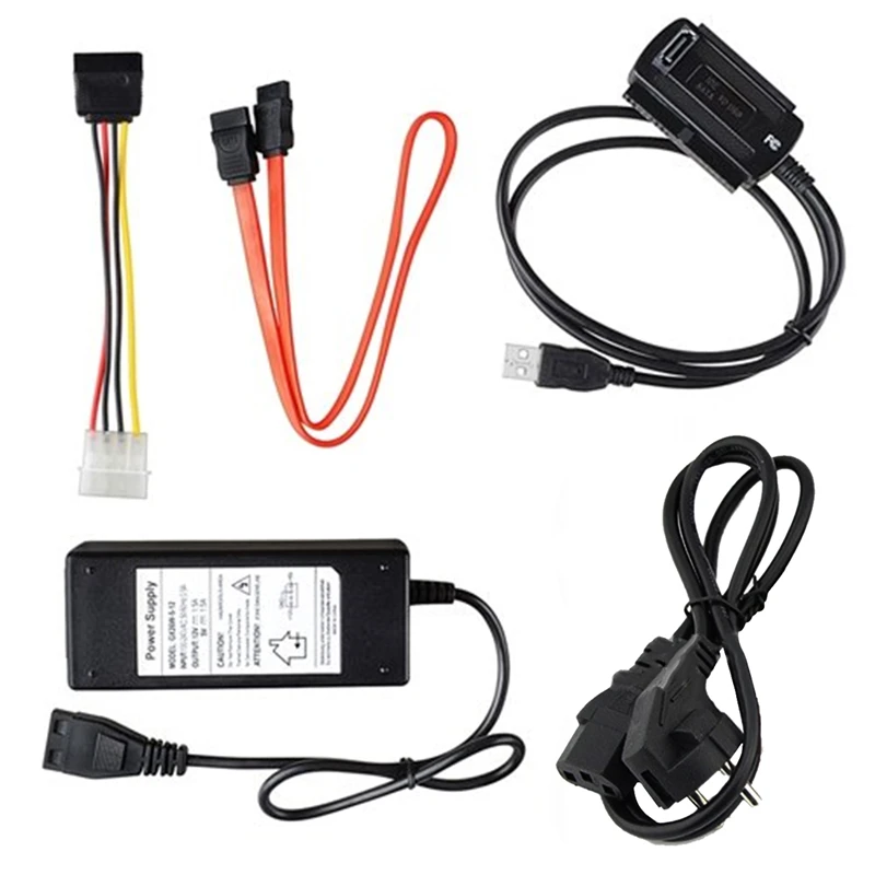 Адаптер переходник для Windows 2000 XP Vista WIN7 WIN8 3 в 1 USB 2 0 SATA S ATA 5 с европейской вилкой|usb 2.0