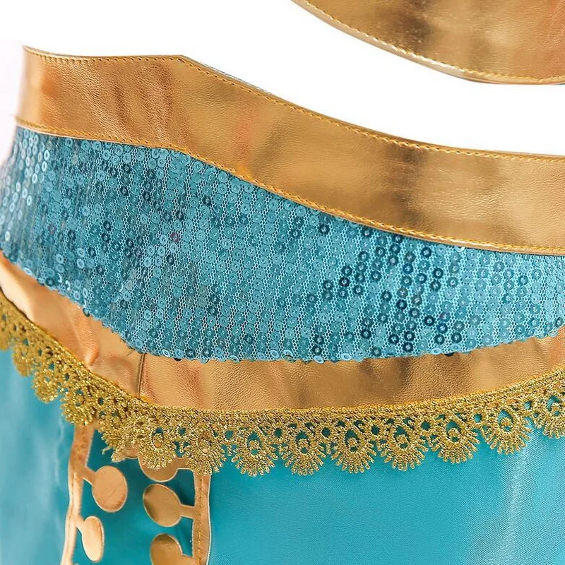 Детские костюмы принцессы жасмин для девочек детское праздничное платье танца