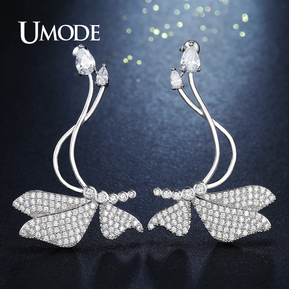 UMODE уникальный дизайн большие роскошные длинные висячие серьги в форме бабочки