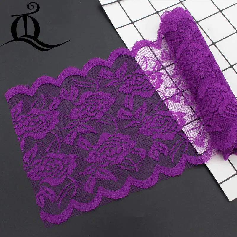 Смесь цветов 15см 1 ярд ширина эластичной кружевной ленты для шитья обрезки гипюра или ткани вязаной основе для создания аксессуаров для одежды.