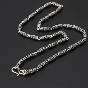 

100% real 925 silver chain necklace for men long letter necklaces