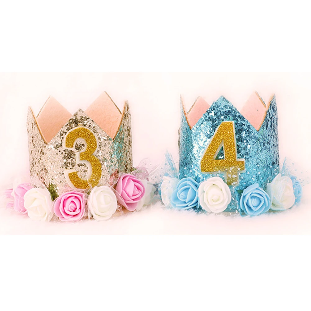 E-ДУ для маленьких девочек с рисунком короны мальчиков головной убор дня рождения