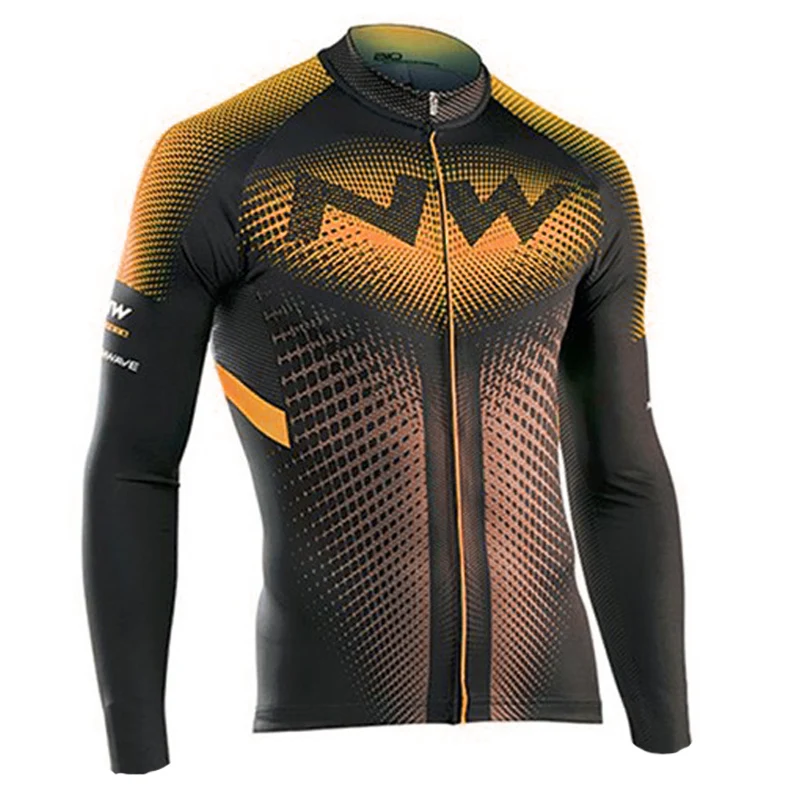 NW Pro зимняя термо флисовая велосипедная Джерси мука зеленая MTB Одежда для велоспорта сохраняющая тепло велосипедная одежда для мужчин - Цвет: CM-CY-14906