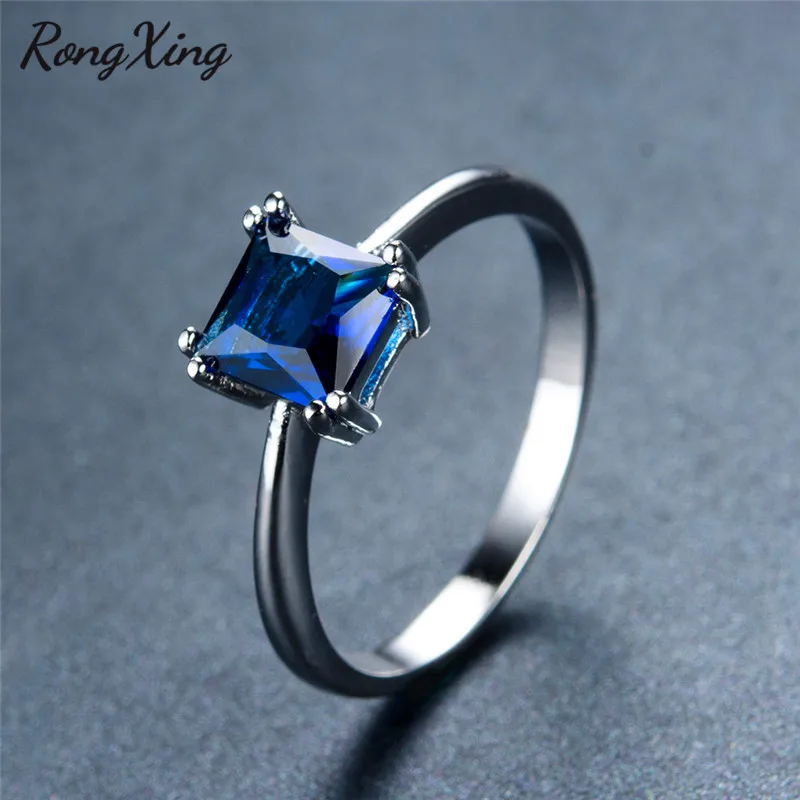 RongXing разноцветные кольца принцессы для женщин винтажное модное серебряное