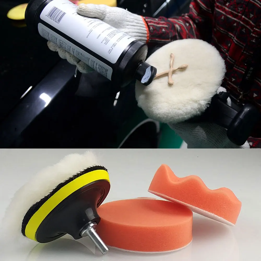 

Car Wash Cleaning Gross Polishing Buffing Pad Kit for Auto Car Polishing Wheel Kit Buffer With Drill Adapter