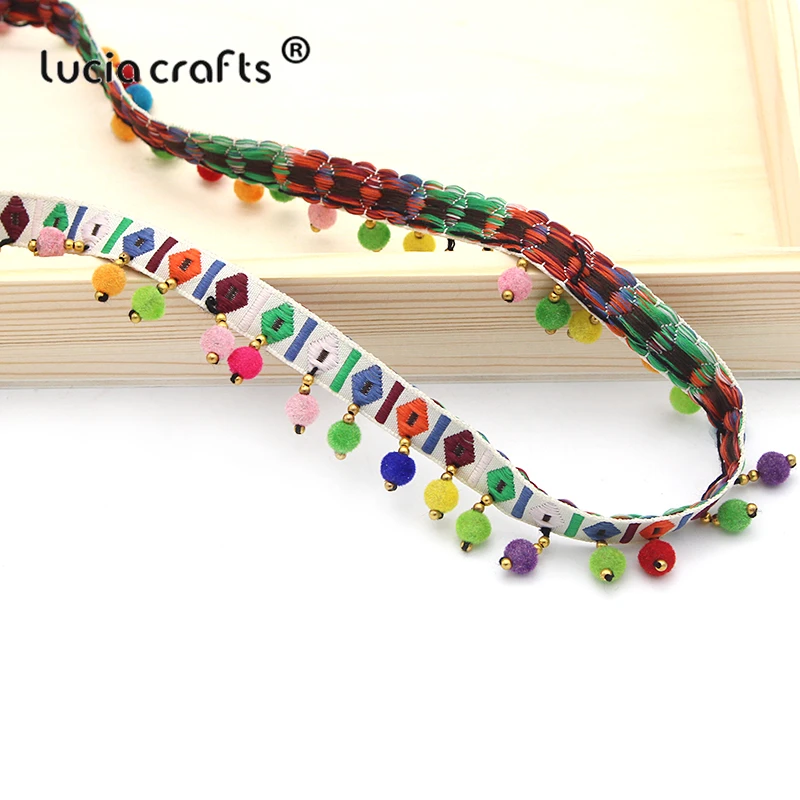 Lucia crafts 1 год/лот кисточка кружевная лента помпон Отделка Ткань для самостоятельного пошива одежды обувь мешок подарок ремесла материалы аксессуары N0302