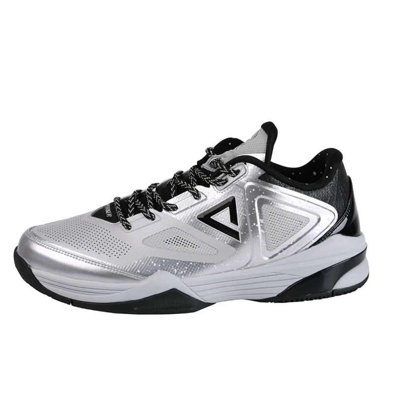 Silver color Пиковая Баскетбольная обувь TONY PARKER IV, мужские баскетбольные кроссовки, уличные спортивные кроссовки, амортизирующая дышащая обувь для мужчин E61323A - Цвет: Silver color