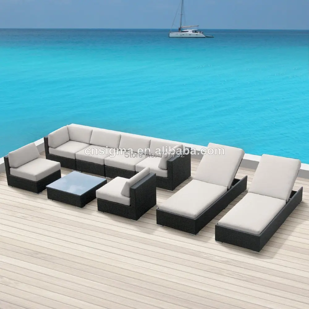 Роскошный уличный белый диван 9 шт. для отдыха любых погодных условий|outdoor lounge|setset