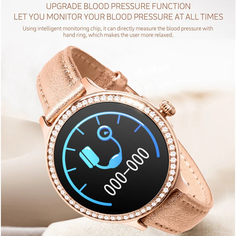M8 Fashion Luxury Women Smart Watch Heart Rate Blood Pressure Monitor IP68 Waterproof Fitness Tracker Support All Languages | Электроника