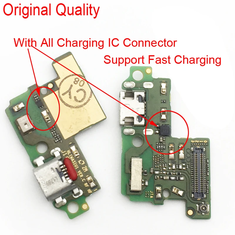 Original For Huawei P9 P10 P20 Lite Plus Pro Charger Port USB Charging Board Port Data Transfer Connect Connector Flex Cable