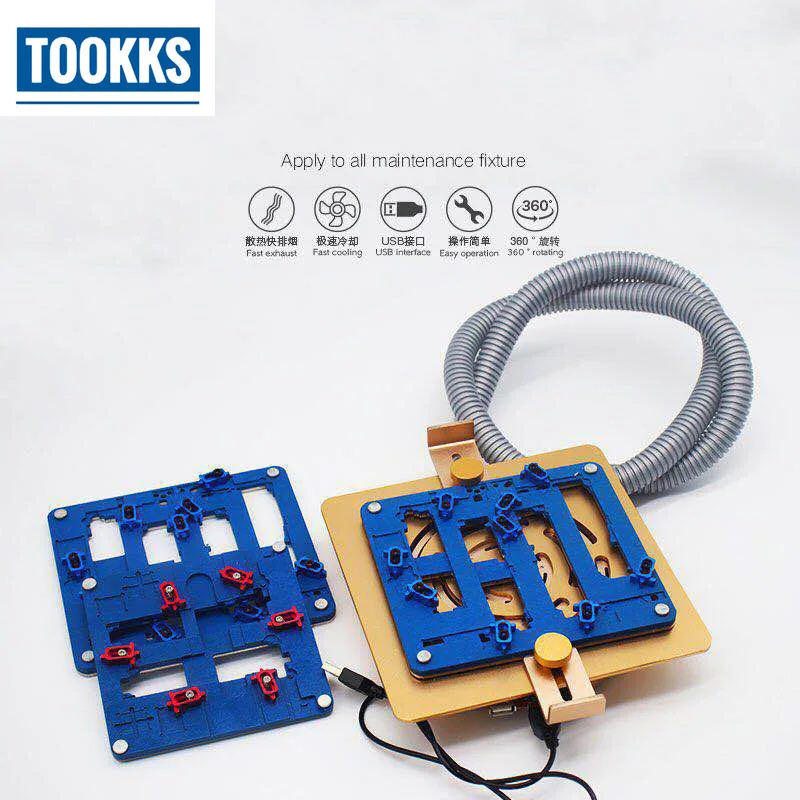 Universal 360 Degree Rotation Phone Repairs Fixture Motherboard Repair Platform BGA Main Board Rapid Cooling Radiator | Инструменты