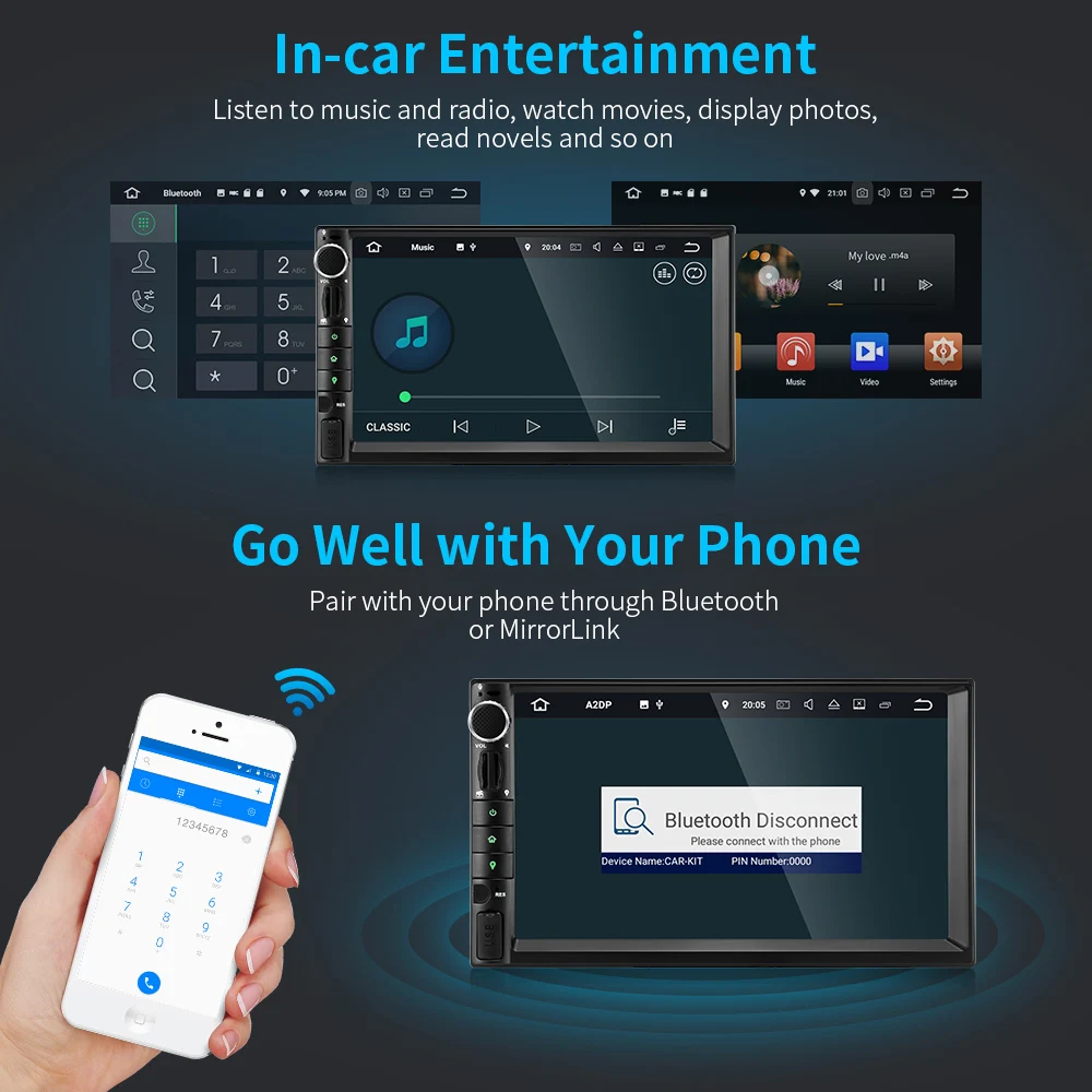 ZEEPIN WH7109 2Din Android Автомагнитола 7 дюймовый 8 Core 1024X600 Центральный Multimidia Поддержка OBD Wi