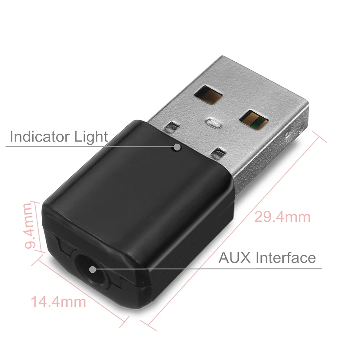 USB адаптер 5 В автомобильный музыкальный аудио приемник AUX 3 мм к трансмиттер