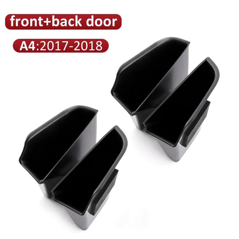 A4 Front Back door Автомобильный Органайзер, авто стиль, дверная ручка, подвесной держатель, коробка для хранения для Audi A3, 8 в, A4, B8, B9, A5, A6, C7, A7, Q5, Q7, аксессуары для интерьера - Название цвета: A4 Front Back door