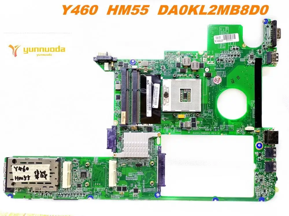 Оригинальная материнская плата для ноутбука Lenovo Y460 HM55 DA0KL2MB8D0 протестирована