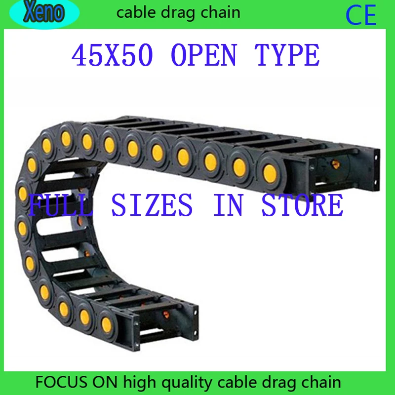

45x50 1 Meters Bridge Type Plastic Cable Drag Chain Wire Carrier