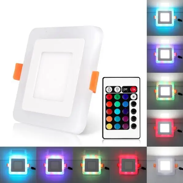 

Новый дизайн, Светодиодная панель белого цвета + rgb, 3 модели, ультратонкая Встраиваемая акриловая панель RGBW, 6 Вт, 9 Вт, 16 Вт, 24 Вт, панельные лампы, потолочный светильник s