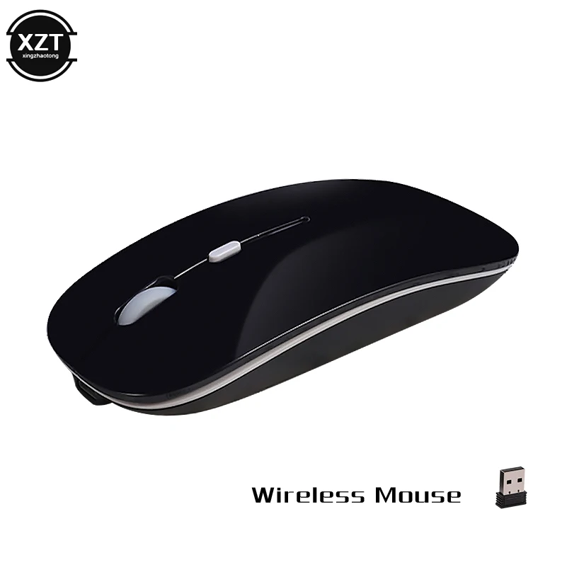 Беспроводная Bluetooth-мышь бесшумная мышь для ПК перезаряжаемая эргономичная 2 4 ГГц