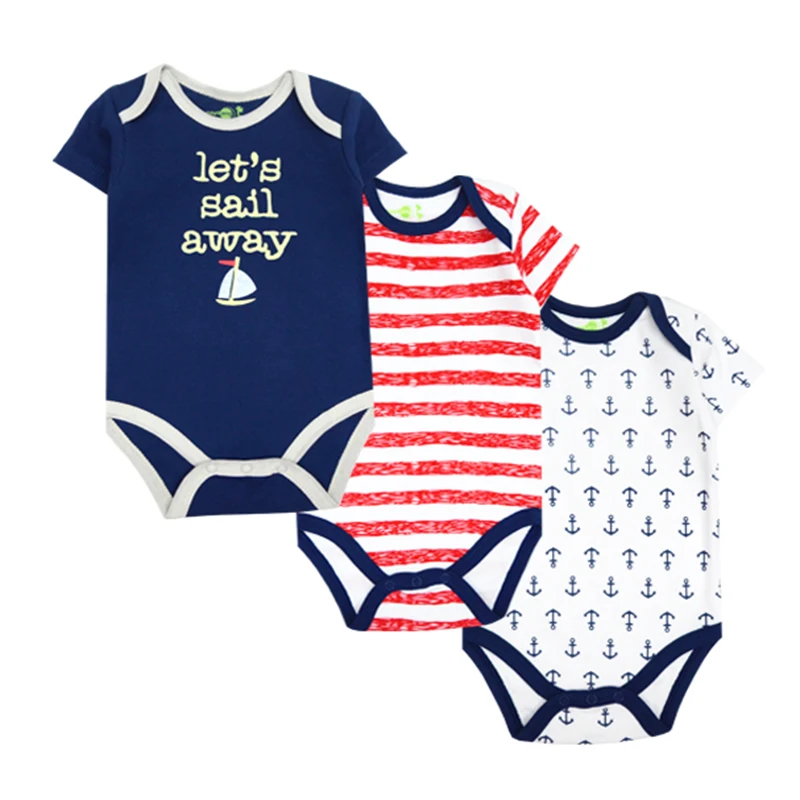 Детский комбинезон с коротким рукавом 3 шт./лот|baby wear|boy girl clothesbaby rompers |